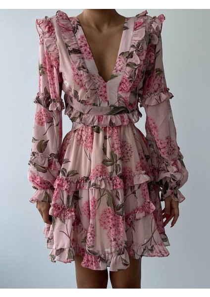 Avellino Sırt Dekolteli Elbise