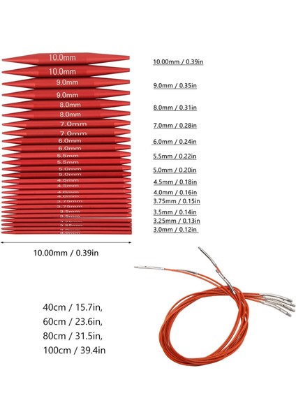 Değiştirilebilir Örgü Şiş Seti Ayrılabilir Dairesel Şişler Profesyonel Örgü Için Çok Amaçlı Set modelleri