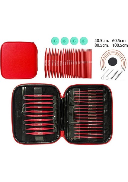 Değiştirilebilir Örgü Şiş Seti Ayrılabilir Dairesel Şişler Profesyonel Örgü Için Çok Amaçlı Set indirimleri