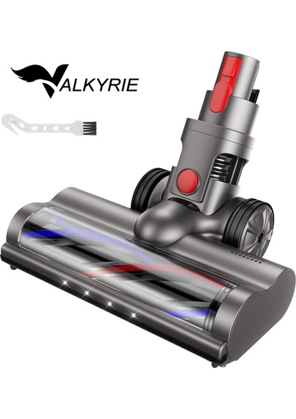 Elektrikli Döner Işıklı Zemin Fırçası Başlığı Dyson V8/V10/V11/V15 Uyumlu Yüksek Performanslı