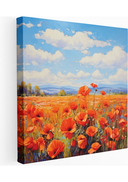 Izlenimci Gelincik Tarlası Kanvas Tablo