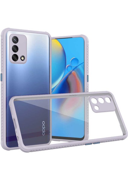 Oppo A74 4g Kılıf ​​esnek Renkli Çerçeveli Sert Silikon Kaff Kapak