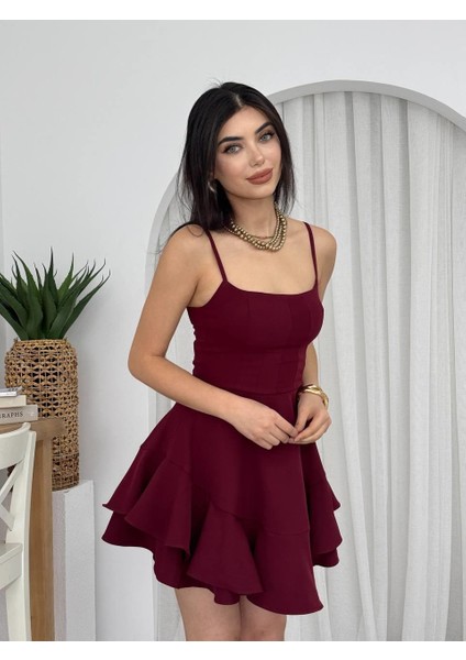 Common Ip Askılı Elbise