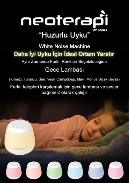 W16MAX Beyaz Gürültü Uyku Makinesi indirimleri