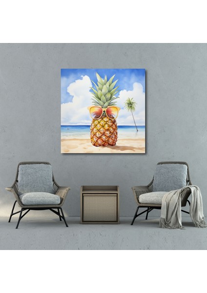 Ananas Tablosu - Mutluluk Duvar Sanatı modelleri