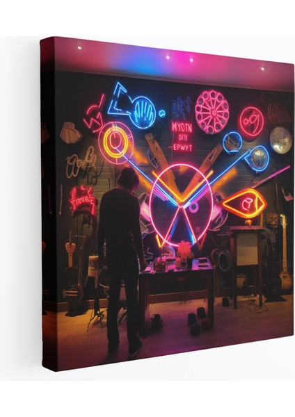 Pink Floyd Duvar Sanatı - Neon Şarkı Sözleri - Ev Dekorasyonu Neon Işıklı Montaj Sanatı