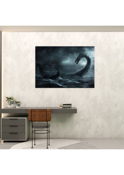 Mitoloji Duvar Sanatı - Odin ve Dünya Yılanı - Mitoloji Kanvas Tablo Duvar Sanatı fiyatları