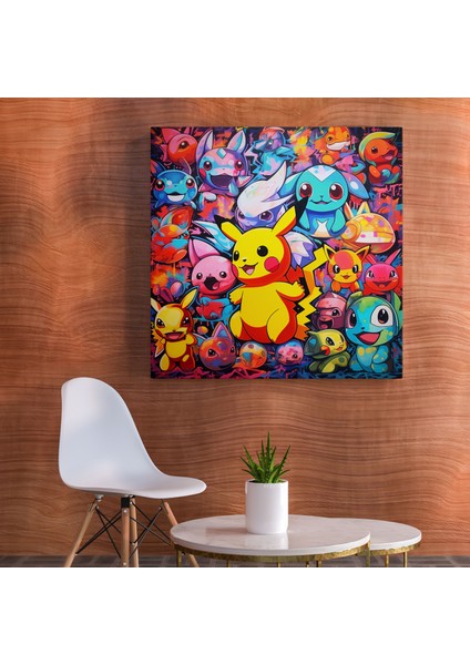 Pokemon Pop Art Kanvas Tablo: Pokemon Duvar Sanat Koleksiyonu - Pokemon Kanvas Duvar Sanatı Ev Dekorasyonu Canlı Renkler modelleri