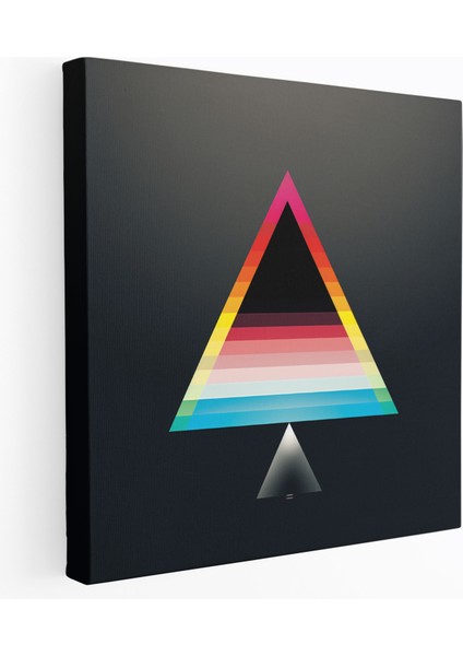 Pink Floyd Duvar Sanatı - Minimalist Prizma - Ev Dekorasyonu Şıklık Kanvas Tablo Sanatı