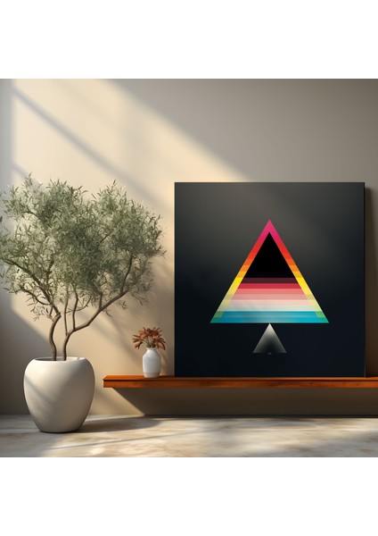 Pink Floyd Duvar Sanatı - Minimalist Prizma - Ev Dekorasyonu Şıklık Kanvas Tablo Sanatı fiyatları