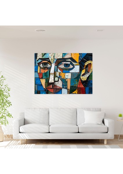 Pablo Picasso Duvar Dekorasyonu - Kanvas Tablo Kübist Portre Duvar Dekorasyonu modelleri