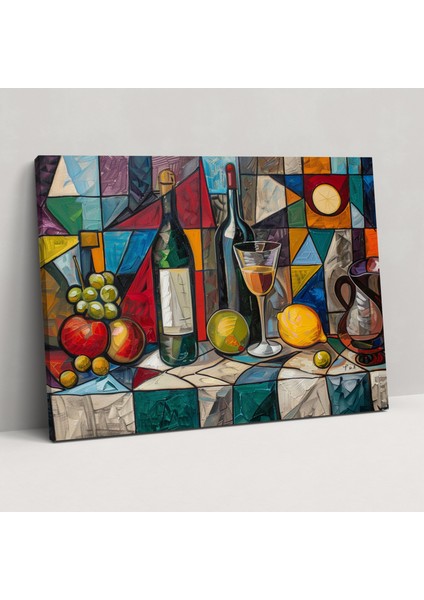 Kubist Natürmort Kanvas Tablo - Pablo Picasso Kanvas