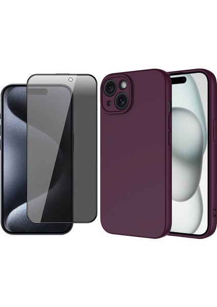 iPhone 15 Uyumlu Kılıf Vendas Mara Lansman Kapak + Hayalet Ekran Koruyucu