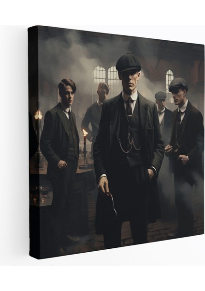 Peaky Blinders Duvar Sanatı - Çete Toplanma Anının Sanatsal Yorumu Kanvas Tablo - Peaky Blinders Dostluk Çete Toplanması Sanatsal Yorum
