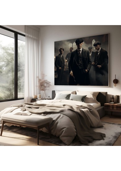 Peaky Blinders Duvar Sanatı - Çete Toplanma Anının Sanatsal Yorumu Kanvas Tablo - Peaky Blinders Dostluk Çete Toplanması Sanatsal Yorum fiyatları