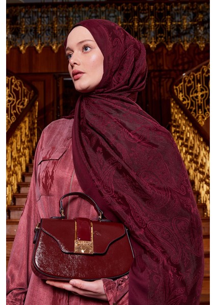 Bordo Hint Desen Grazia Şal