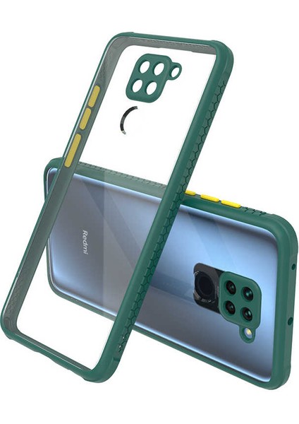 Xiaomi Redmi Note 9 Kılıf ​​esnek Renkli Çerçeveli Sert Silikon Kaff Kapak