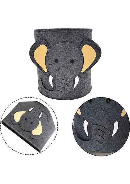 Çamaşır Sepeti Sevimli Fil Oyuncak Sepeti Keçe Sepet Çocuk Odası Düzenleyici