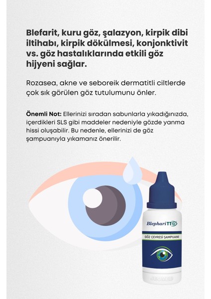 Göz Çevresi Şampuanı - Makyaj Kalıntılarını ve Yağ Birikintilerini Nazikçe Temizleyen Formül, 65 ml