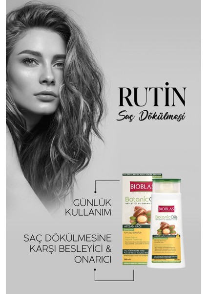 Botanic Oils Argan Yağı Şampuan 360 ml Onarıcı Parabensiz