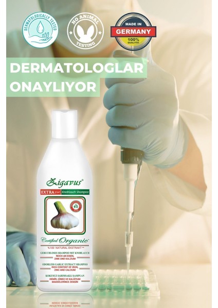 Dökülme Karşıtı Şampuan 250 ml Parabensiz Organik Sarımsak Özlü Her Saç Tipine Uygun
