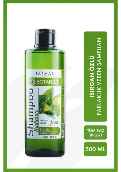 Botanics Isırgan Özlü Parlaklık ve Besleyici Şampuan 500 ml Bitkisel Parabensiz Tüm Saç Tipleri fiyatları