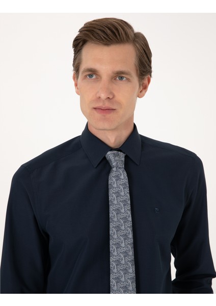 Erkek Lacivert Regular Fit Uzun Kollu Basic Gömlek 50316742-VR033 fiyatları