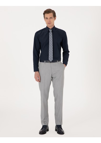 Erkek Lacivert Regular Fit Uzun Kollu Basic Gömlek 50316742-VR033 indirimleri