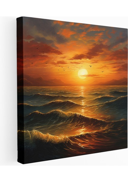 Huzurlu Sahil Işıltısı Kanvas Tablo