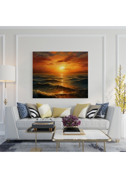 Huzurlu Sahil Işıltısı Kanvas Tablo fiyatları