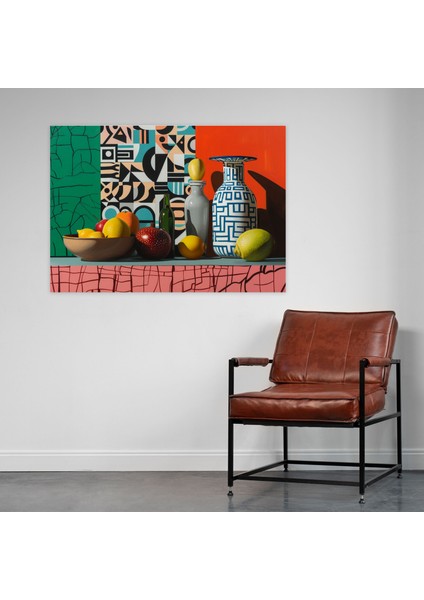 Picasso Tarzı Natürmort Kanvas Tablo - Pablo Picasso Kanvas Duvar Dekorasyonu Ev Dekorasyonu modelleri