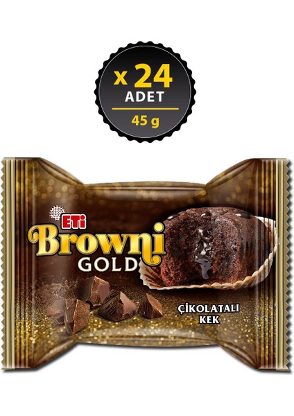 Browni Gold Çikolata Soslu Çikolatalı Kek 45 g x 24 Adet fırsatları