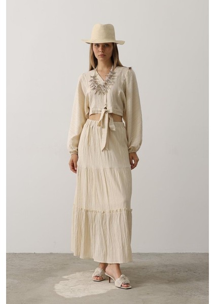 Balon Kollu Etekli Kaş Takım - Taş fiyatları