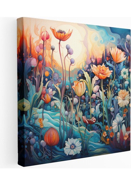 Psikedelik Bahçe Kanvas Tablo