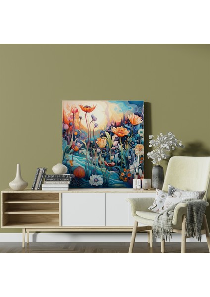 Psikedelik Bahçe Kanvas Tablo fiyatları
