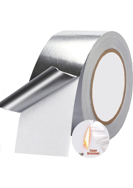 Alüminyum Folyo Bant Yanmaz Kombi Soba Borusu Bandı 48MM x 5m