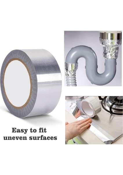 Alüminyum Folyo Bant Yanmaz Kombi Soba Borusu Bandı 48MM x 5m modelleri