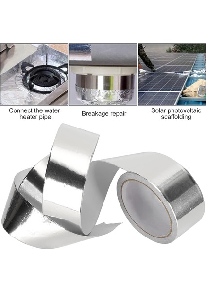 Alüminyum Folyo Bant Yanmaz Kombi Soba Borusu Bandı 48MM x 5m fırsatları