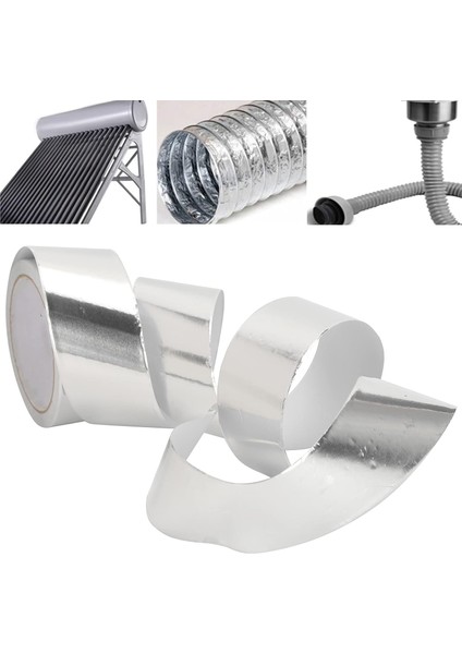 Alüminyum Folyo Bant Yanmaz Kombi Soba Borusu Bandı 48MM x 5m