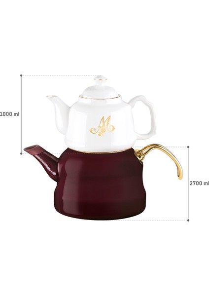 Giroud Mürdüm Renkli Porselen Çaydanlık Ergonomik Kulplu 1000 ml ve 2500 ml fırsatları