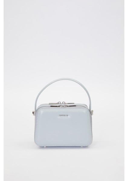 Buz Mavisi Kare Bombe Görünümlü Omuz Çantası fiyatları