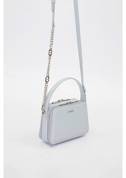 Buz Mavisi Kare Bombe Görünümlü Omuz Çantası modelleri