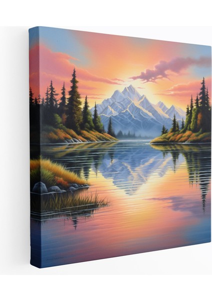 Pastel Manzara Kanvas Tablo - Huzur Veren Duvar Sanatı - Pastel Şafak Duvar Sanatı Duvar Dekorasyonu