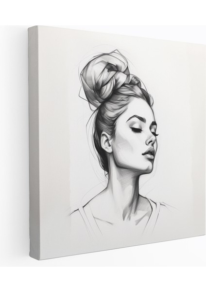 Minimalist Portre Duvar Dekorasyonu - Portre Çizgi Çizimi Zarafet Zamansız