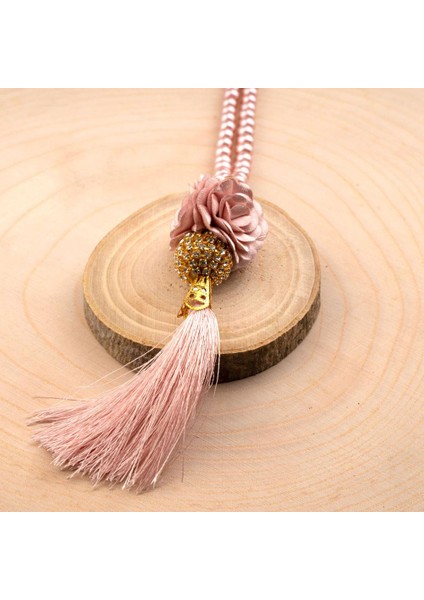 Mini Taşlı Güllü Tesbih Pembe (99LU - 6mm) fiyatları