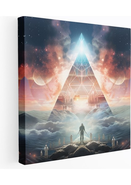 Pink Floyd Kanvas Tablo - Tanrısal Müzisyenlerin Gelecekçi Gök Mavisi Illüstrasyonu