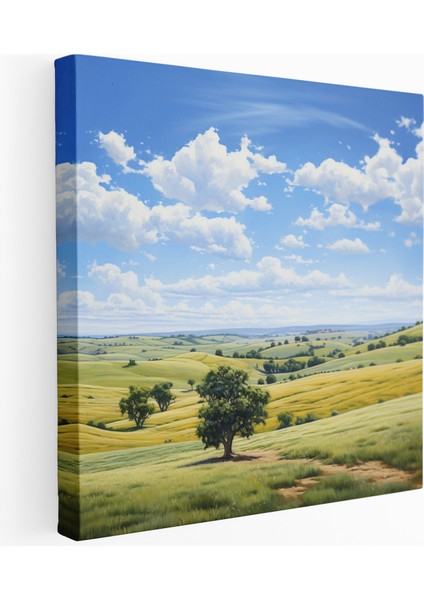 Kırsal Mutluluk Temalı Kanvas Tablo