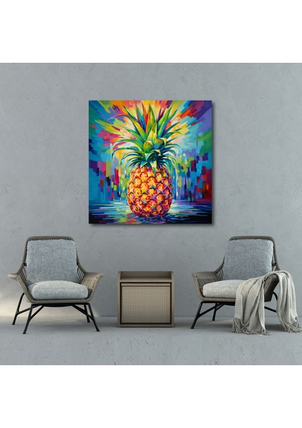 Ananas Kanvas Tablo - Tropikal Meyve Duvar Sanatı fiyatları