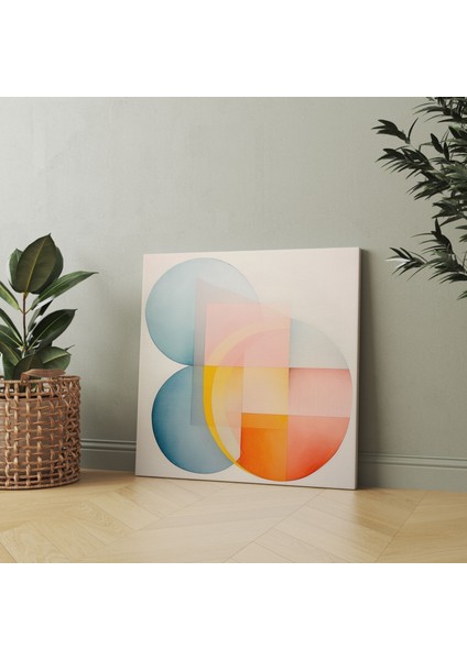 Pastel Duvar Dekorasyonu - Soyut Geometrik Kanvas Tablo Baskısı - Pastel Ev Dekorasyonu Kanvas Duvar Sanatı fiyatları