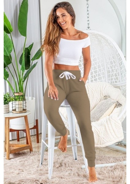 Kadın Kısa Kollu Madonna Yaka Viskon Crop Bluz Cepli Iki Iplik Eşofman Takım fiyatları